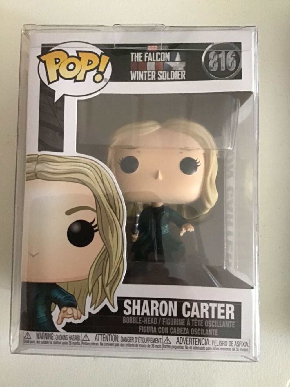 Funko Pop Marvel Falcon Winter Soldier Sharon Carter #816 Emily VanCamp Protect